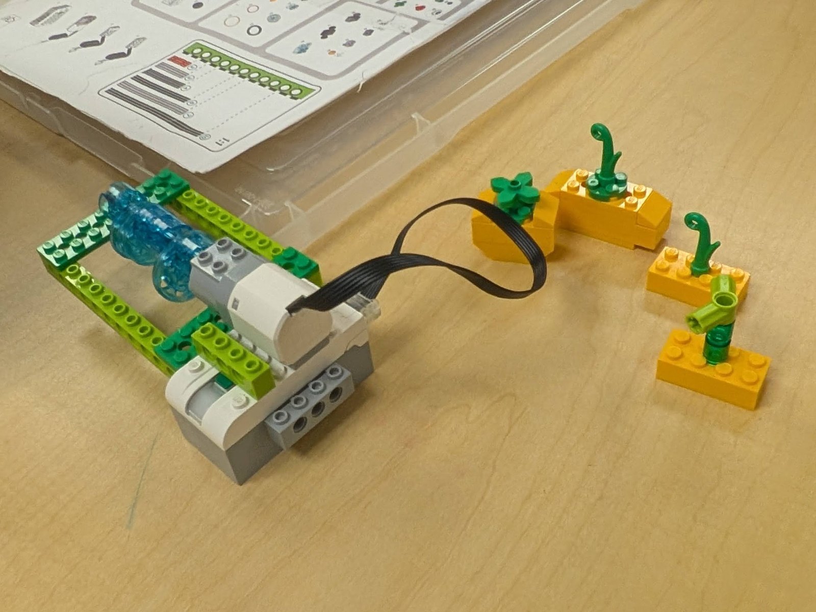 A student-built LEGO Education robotics project